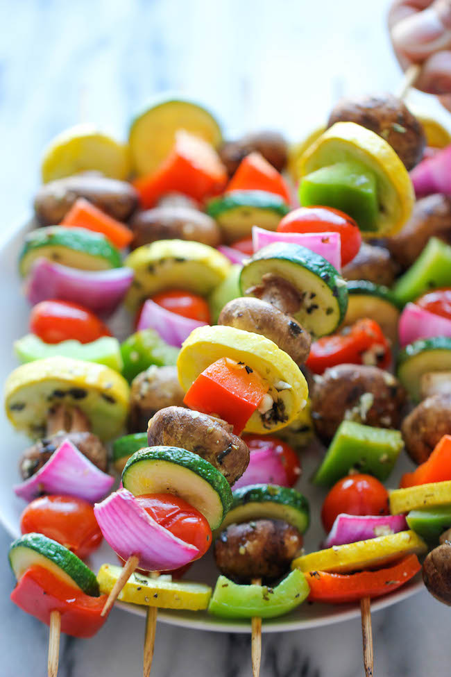 Vegetable Kabobs - Damn Delicious | Recipe Cloud App