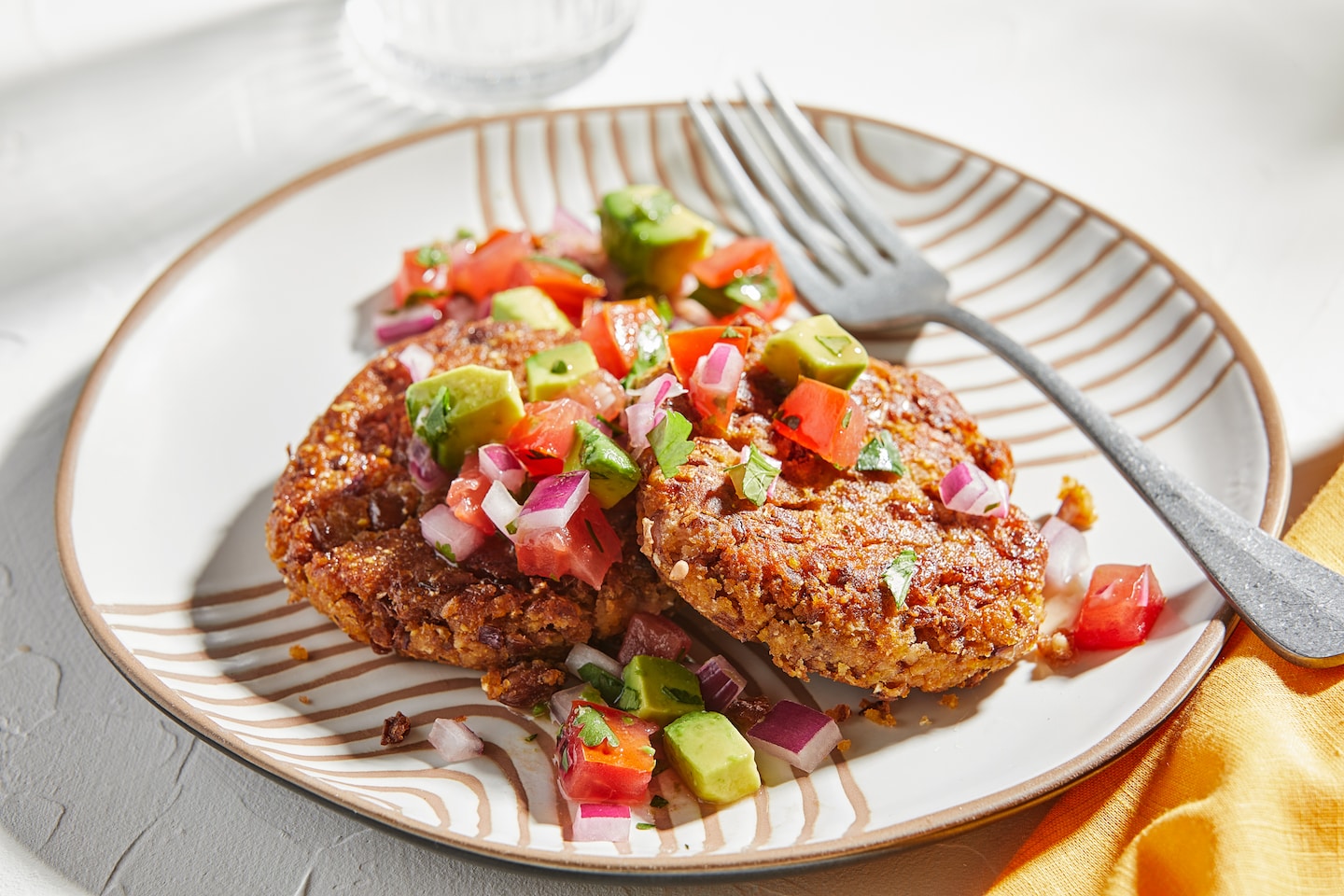 Pinto Bean Cakes With Avocado Salsa | Recipe Cloud App