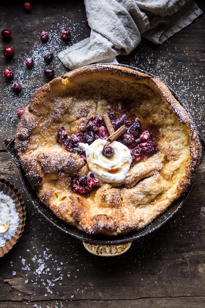 Cinnamon Spiced Dutch Baby With Cranberry Butter | Recipe Cloud App