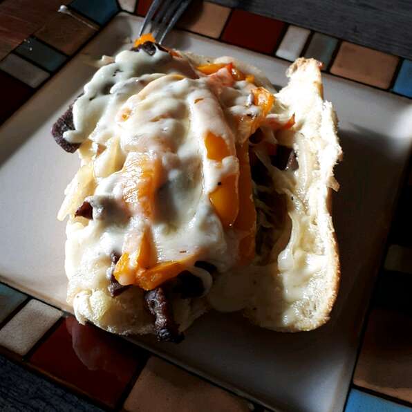 Philly Cheesesteak Sandwich with Garlic Mayo | Recipe Cloud App
