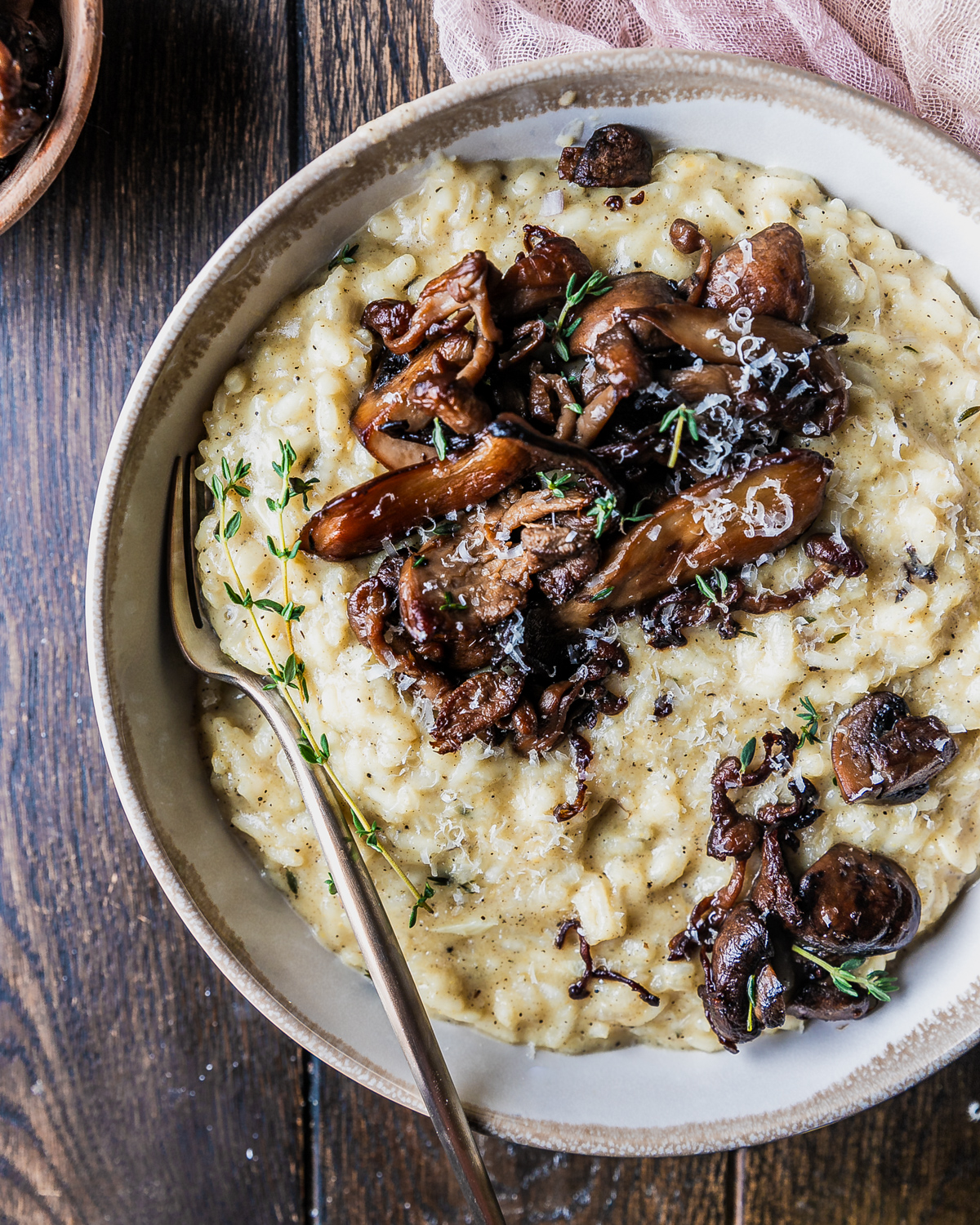 Creamy Mushroom Truffle Risotto Recipe Recipe | Sweet Tea + Thyme | Recipe Cloud App