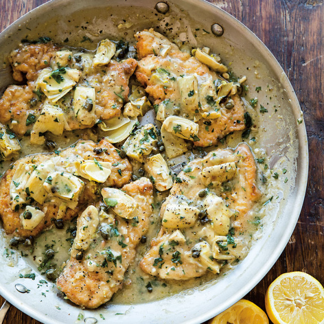 Creamy Lemon Chicken Piccata with Artichokes and Capers | Recipe Cloud App