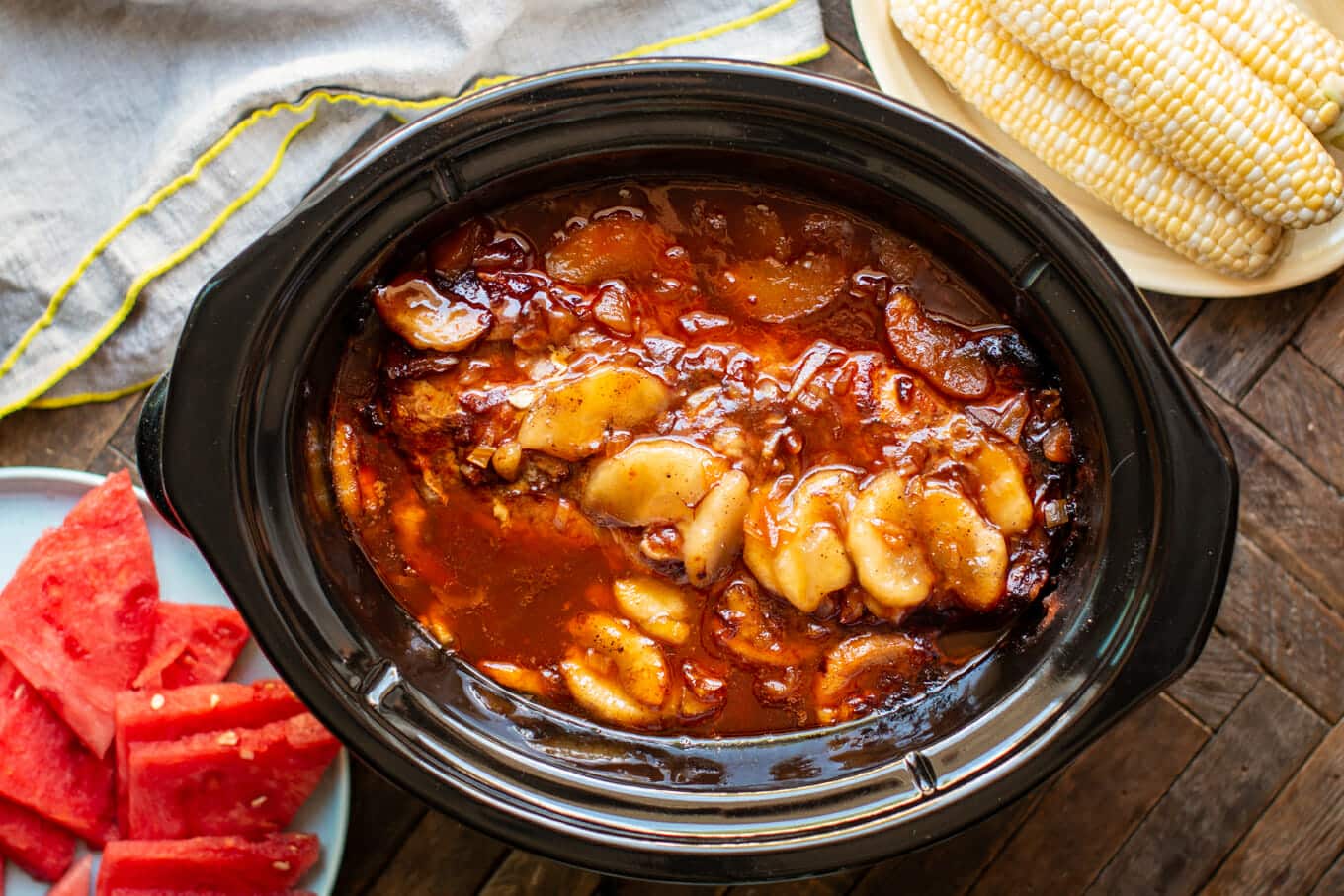 Pork Tenderloin: Slow Cooker Apple Barbecue | Recipe Cloud App